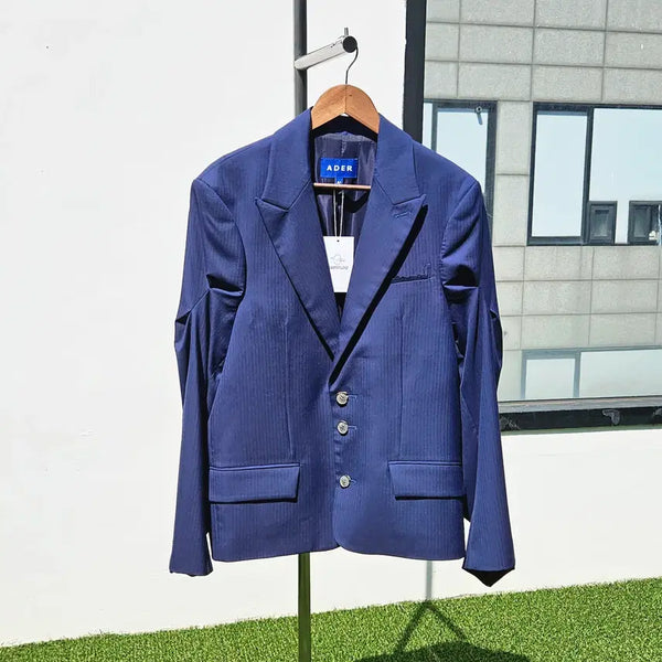 [BUNJANG] Ader Error 20FW Blue썸 Draping Wool Jacket / 아더에러 20FW 블루썸 드레이핑 울 자켓