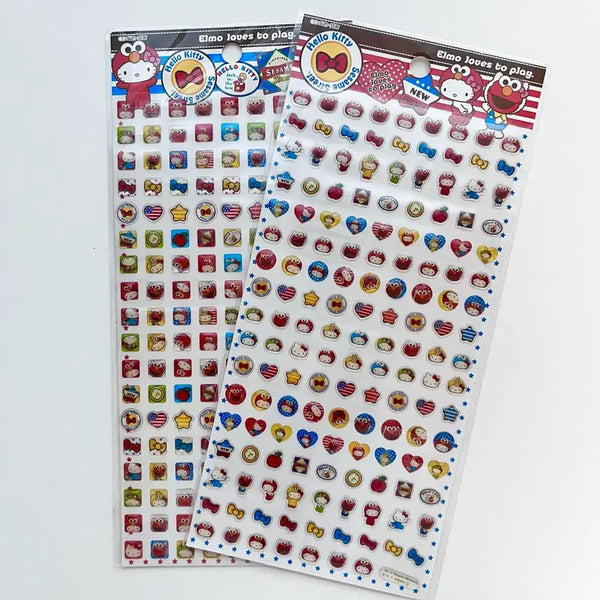 [BUNJANG] Elmo & Hello Kitty Stickers - Retro Japanese Stationery / [고전문구] 엘모 키티 스티커 레트로 일본정품