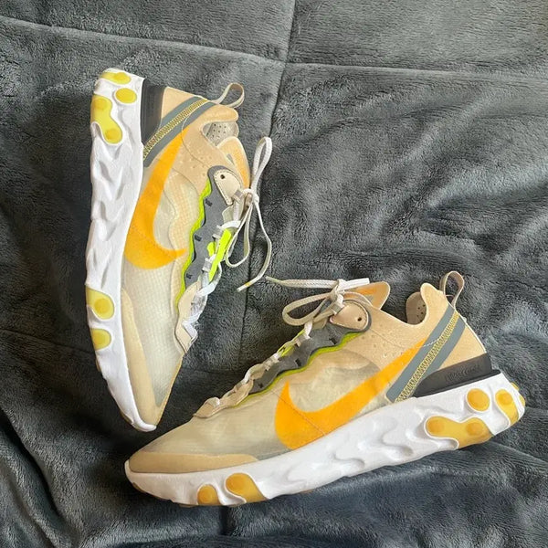 [BUNJANG] Nike React Element 87 Light Orewood Brown Sneakers / 나이키 리액트 엘리먼트87 라이트 오우드 브라운 270사이즈