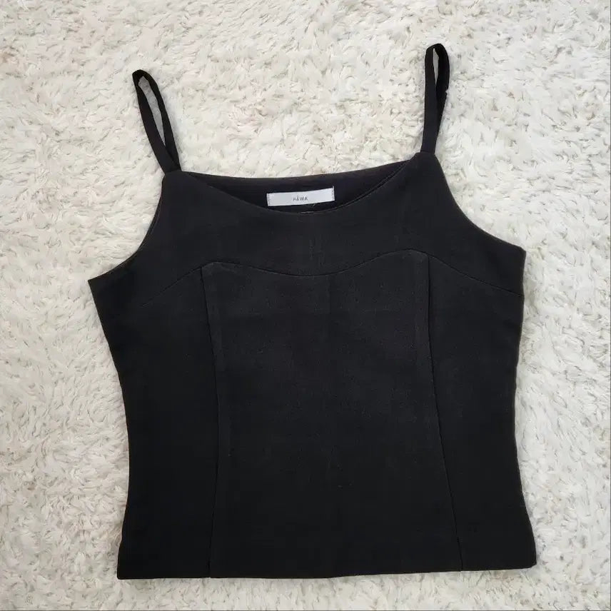 [BUNJANG] HAWA Atelier Square Neck Sleeveless Top Black S / HAWA 아뜰리에 스퀘어넥 슬리브리스 나시 블랙 S