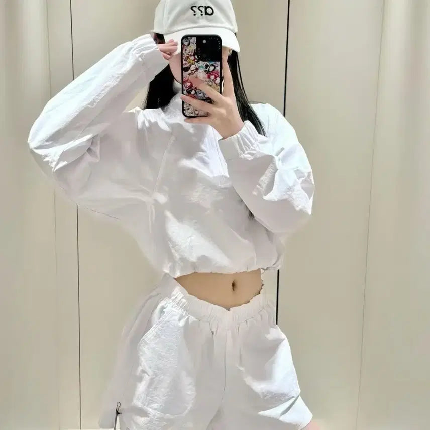 [BUNJANG] Alo Yoga Cropped Top and Shorts Set - Black / alo 크롭 블랙 상하의 세트