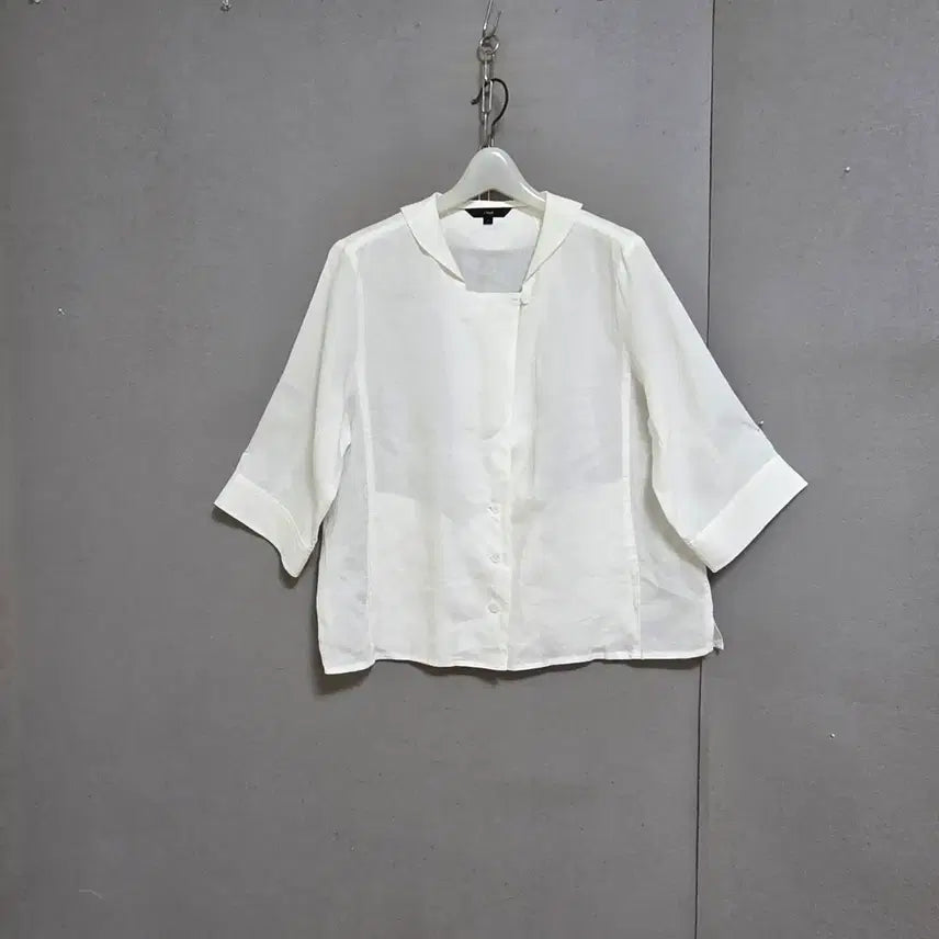 [BUNJANG] White Linen Jumper - Size S / 고급스런 화이트 린넨 점퍼 S   n4604