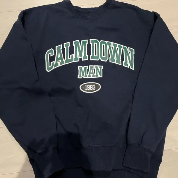 [BUNJANG] Chimchakman Camdwanman Navy Sweatshirt / 침착맨 캄다운맨 네이비 맨투맨 1