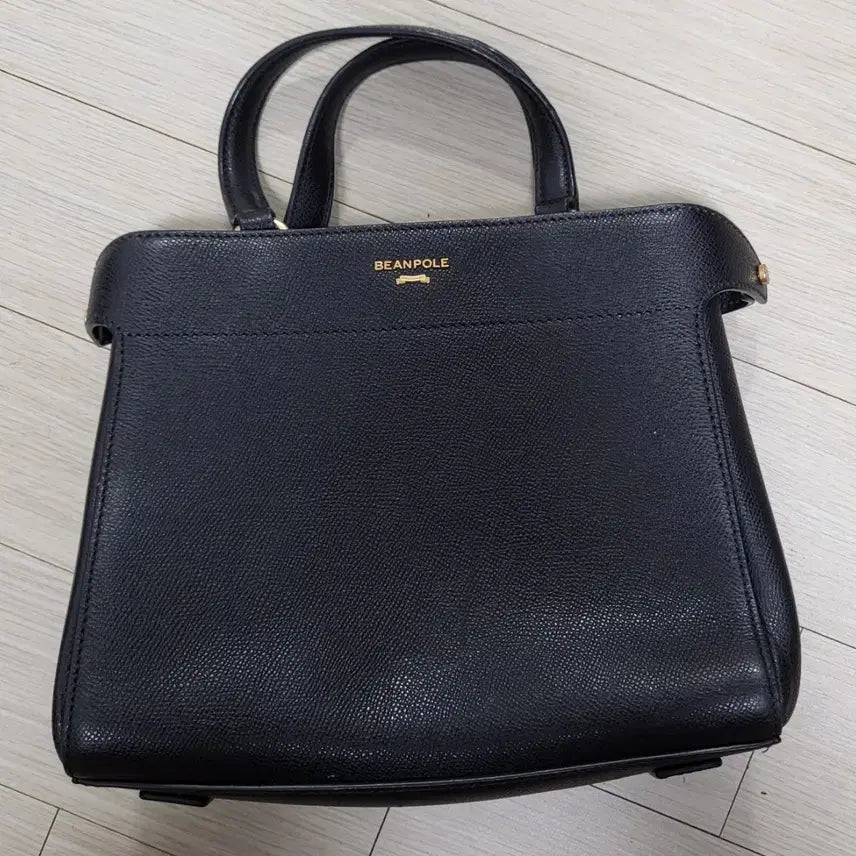 [BUNJANG] Beanpole Black Saffiano Leather Tote Bag / 빈폴 블랙 소가죽 사피아노 토트백 상태매우좋음