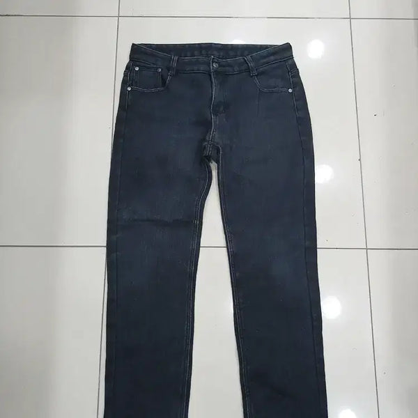 [BUNJANG] Winter Black Jeans with Fleece Lining / 30사이즈 기모안감 겨울청바지 블랙진 검정 허리41총92밑단18