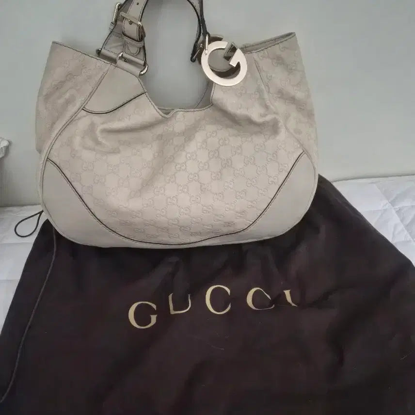 [BUNJANG] Gucci Sema Leather Shoulder Bag Ivory / 구찌 씨마 레더 숄더백 아이보리