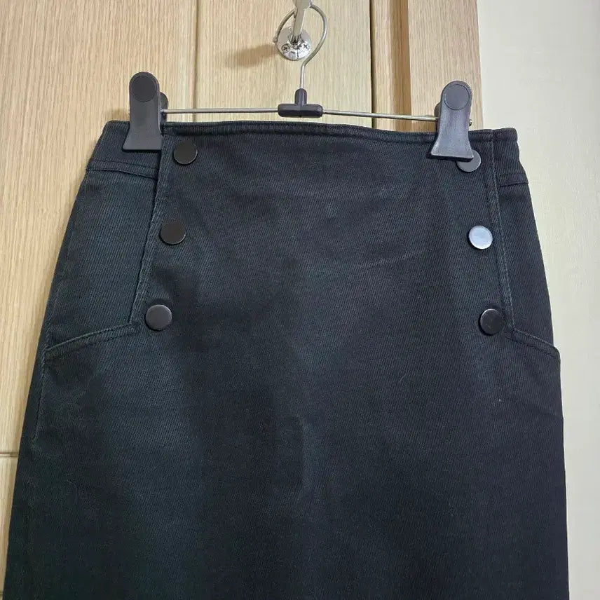 [BUNJANG] Sandro Black Denim Midi Skirt / 산드로 데님 스커트