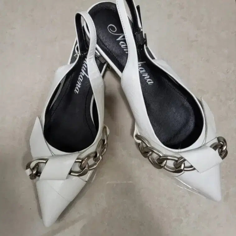 [BUNJANG] Namuhana Transparent Heel Slingback Shoes White 235 / 나무하나 슬링백 새상품