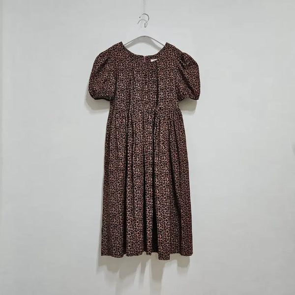 [BUNJANG] Byflow Corduroy Dress Pink Brown Tone / 바이플로우 퍼프 골덴원피스