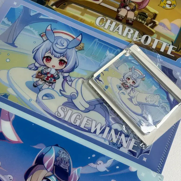 [BUNJANG] Genshin Impact Acrylic Keychain & Ticket Holder Set / 원신 아크릴+티켓홀더