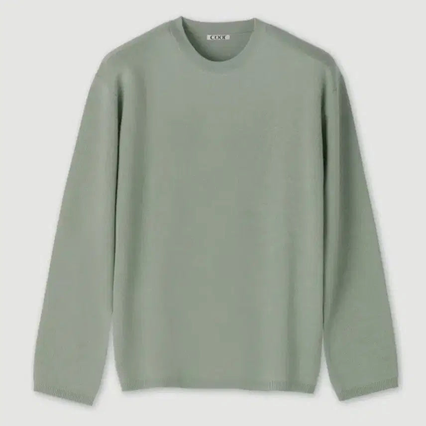 [BUNJANG] COOR Topfeel Cashmere Round Knit (Gray Dusty Green) / 쿠어 탑필 캐시미어 라운드 니트 (그레이시더스티그린)