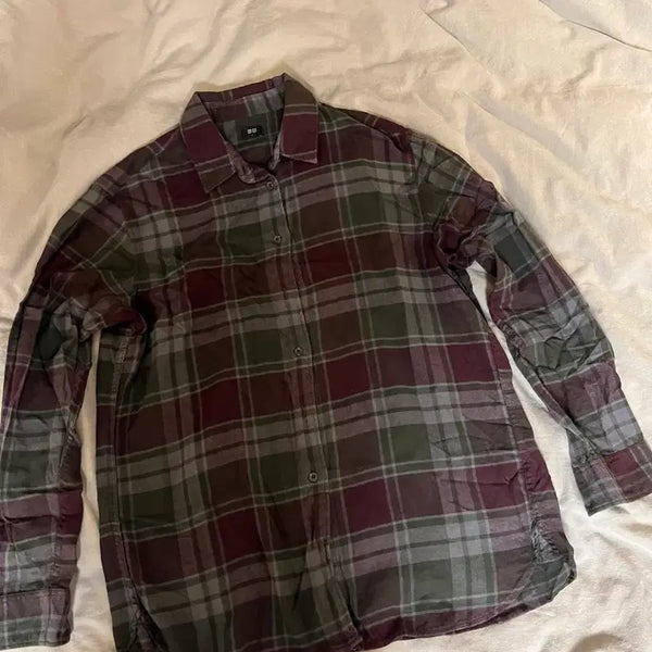 [BUNJANG] Uniqlo Flannel Check Shirt L / 유니클로 플란넬 체크 셔츠 남방 L