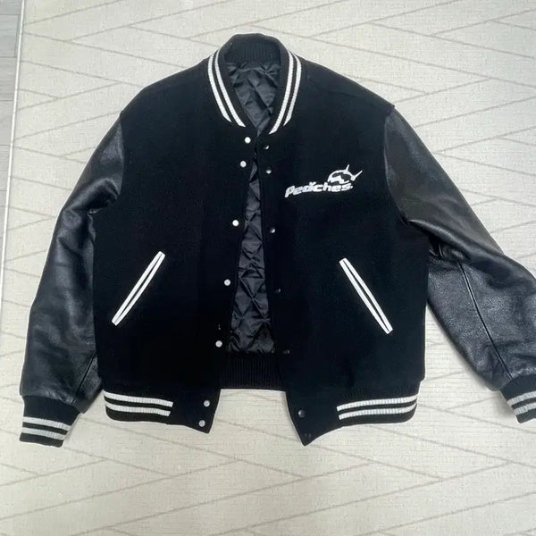 [BUNJANG] Peaches Supervibe Collaboration Varsity Jacket XL / 피치스 슈퍼바이브 콜라보 바시티 XL 팝니다