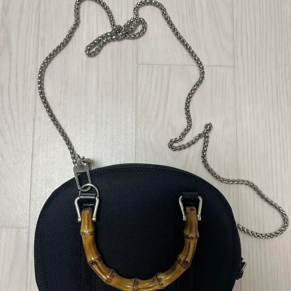 [BUNJANG] Gucci Vintage Bamboo Handle Mini Duffle Bag / 오늘만 파격세일 정품)구찌 빈티지 뱀부 핸들 미니 도트백
