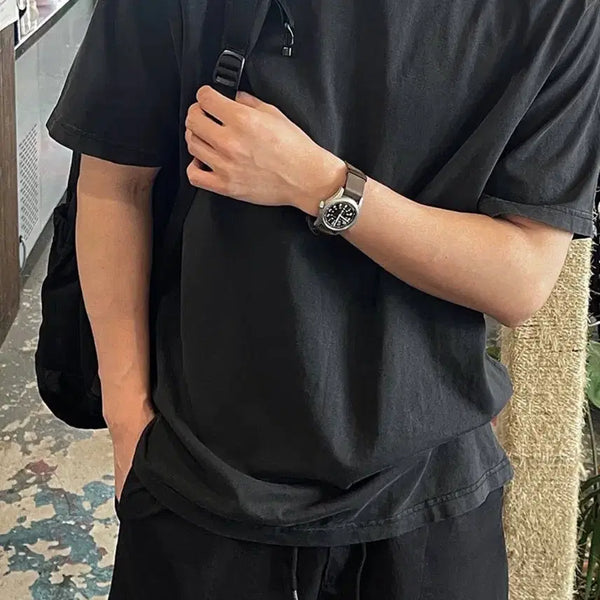 [BUNJANG] Unisex Pigment Vintage Plain T-shirt / [남여공용]1+1 피그먼트 빈티지 무지반팔티M-XL