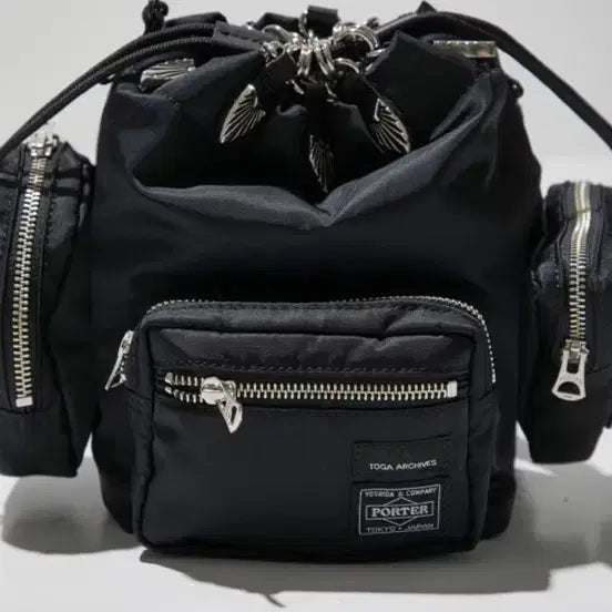 [BUNJANG] Porter x Toga Archive Drawstring Bag Black / 포터 x 토가 아카이브 드로우 스트링 백 블랙