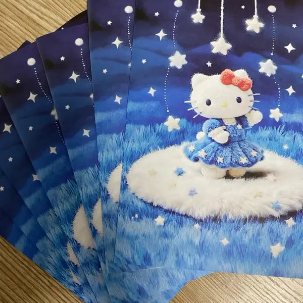 [BUNJANG] Handmade Denim Hello Kitty Constellation Envelopes - Set of 10 / 데님 헬로키티 별자리 수제봉투 애니수봉 10장 세트