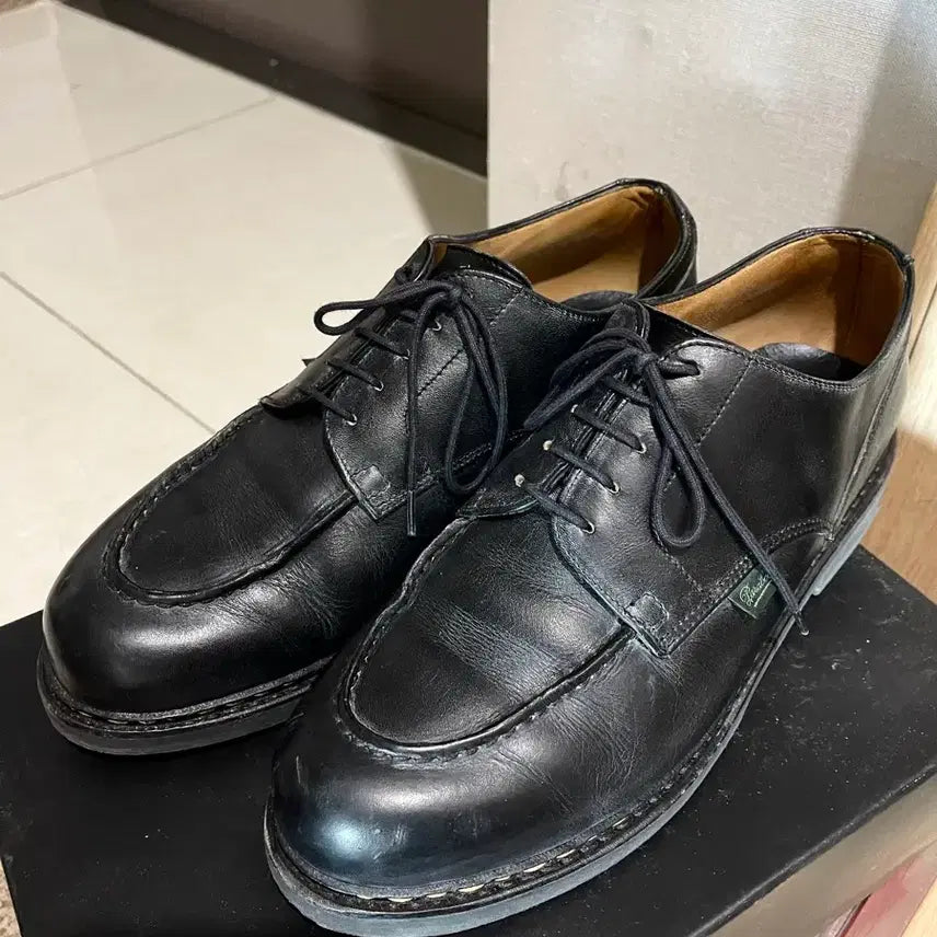[BUNJANG] Paraboot Chambord Black Leather Shoes UK 7.5 / 파라부트 샴보드 7.5
