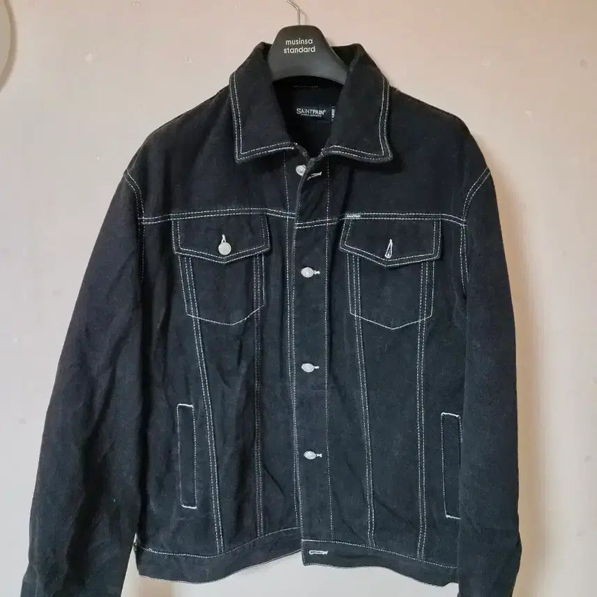 [BUNJANG] Saintpain Black Denim Jacket / 세인트페인 블랙 데님 자켓