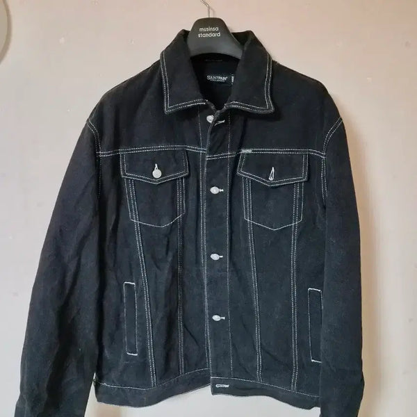 [BUNJANG] Saintpain Black Denim Jacket / 세인트페인 블랙 데님 자켓