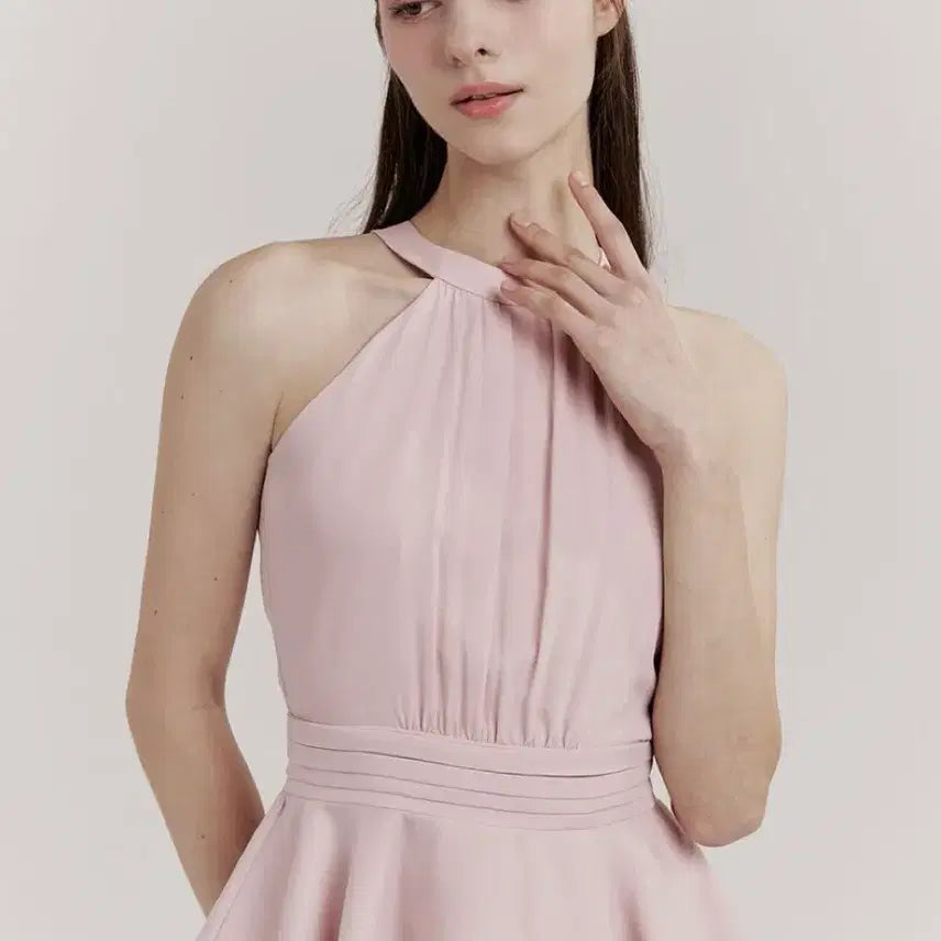 [BUNJANG] Graceyu Isabel Halterneck Blouse (Pink, M) / 그레이스유 이자벨 홀터넥 블라우스(핑크, M)