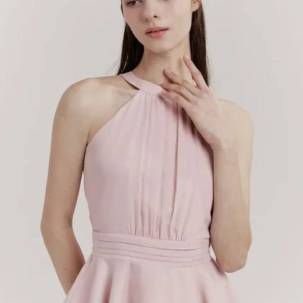 [BUNJANG] Graceyu Isabel Halterneck Blouse (Pink, M) / 그레이스유 이자벨 홀터넥 블라우스(핑크, M)