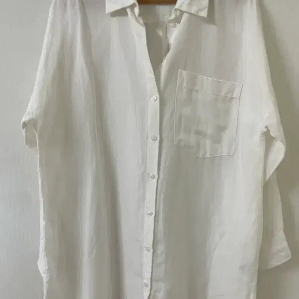 [BUNJANG] COS H&M Linen Dress Shirt White / 코스 hm 린넨 원피스 셔츠 화이트 린넨셔츠