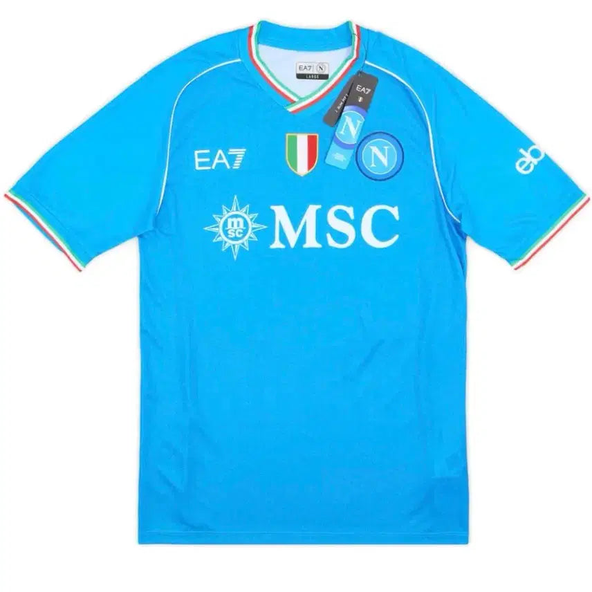 [BUNJANG] EA7 Napoli 23/24 Home Kit Lorenzo Insigne Official Marking XL / 23/24 나폴리 홈킷 #22 디로렌조