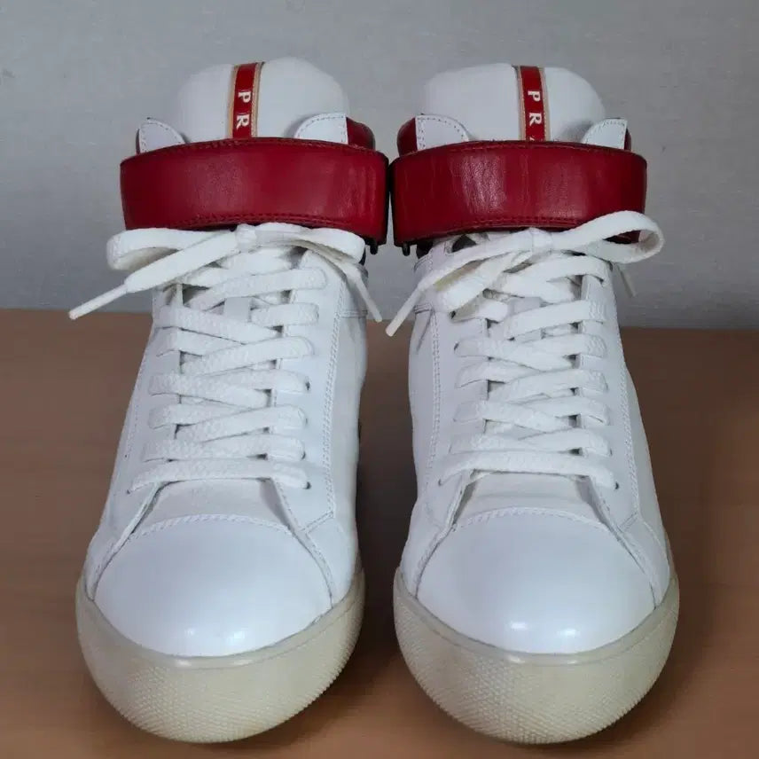 [BUNJANG] Prada Height-Increasing High-Top Sneakers / 프라다 키높이 36.5 230-235 하이탑 스니커즈
