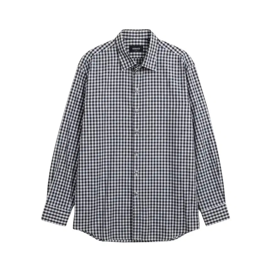 [BUNJANG] Armani Collezioni Men's Checkered Shirt XL / 남성XL/ 알마니꼴레지오니 체크 셔츠남방