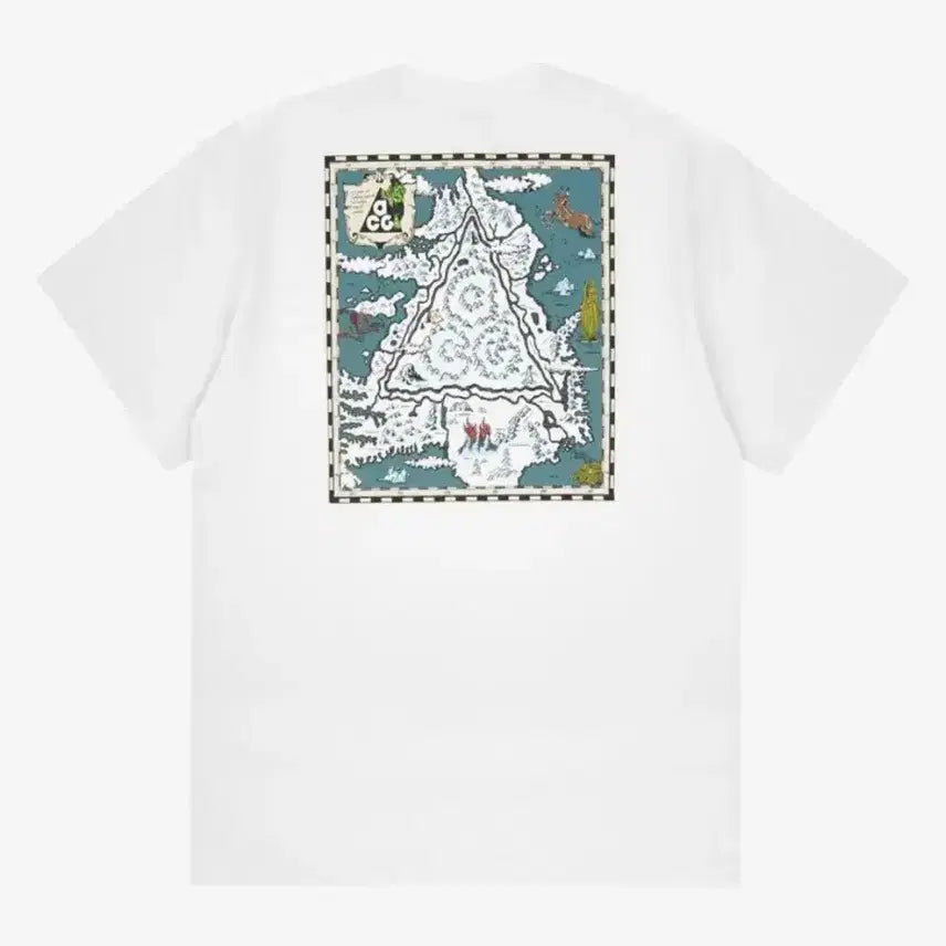 [BUNJANG] Nike ACG Iceland Map T-Shirt Summit White XL / US XL 나이키 ACG 아이슬란드 맵 반팔 티셔츠 반다나 서밋 화이트
