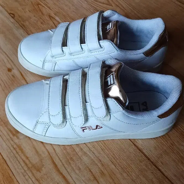 [BUNJANG] Fila Court Deluxe Rose Gold Velcro Shoes 230mm / 휠라 코트디럭스 로즈골드 벨크로 230mm