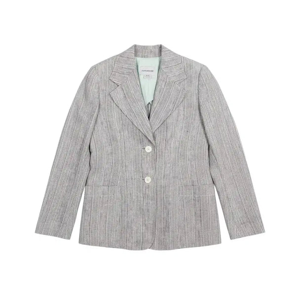 [BUNJANG] Club Monaco Women's Striped Linen Jacket XS / 여성XS/ 클럽모나코 스트라이프 린넨자켓