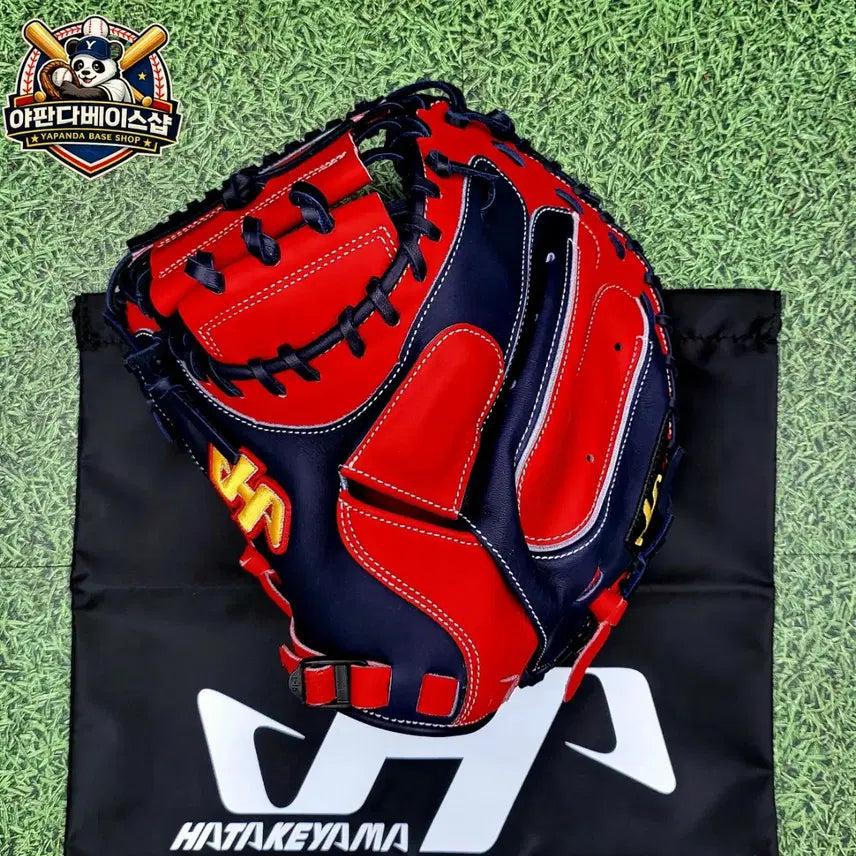 [BUNJANG] Hatanoyama PRO-M8 U-Back Left-Handed Catcher's Mitt (Navy/Red) / 하타케야마 (좌완)포수미트 PRO-M8 U백 네이비/레드