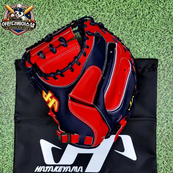 [BUNJANG] Hatanoyama PRO-M8 U-Back Left-Handed Catcher's Mitt (Navy/Red) / 하타케야마 (좌완)포수미트 PRO-M8 U백 네이비/레드