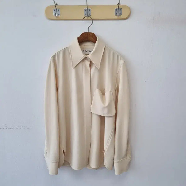 [BUNJANG] Recto Pocket Blouse Yellow Butter / 렉토 포켓 블라우스