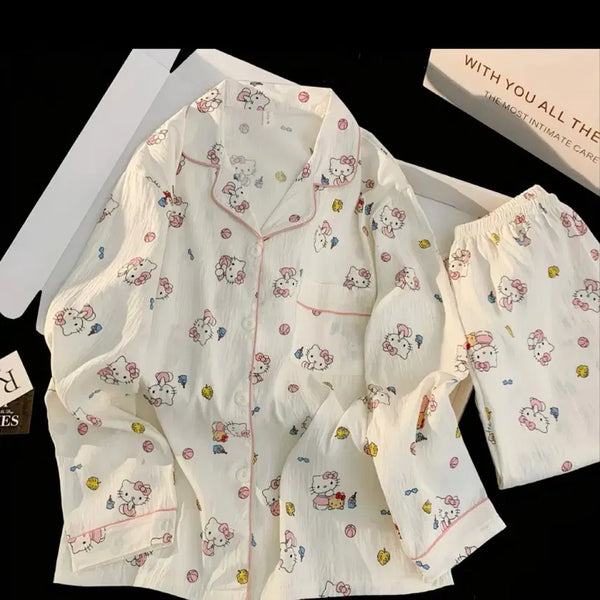 [BUNJANG] Hello Kitty Long Sleeve Pajama Set M / 헬로키티 긴팔 잠옷세트M미개봉