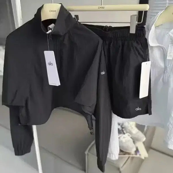 [BUNJANG] Alo Crop Top and Shorts Set / alo 알로 크롭 상의 + 반바지 세트
