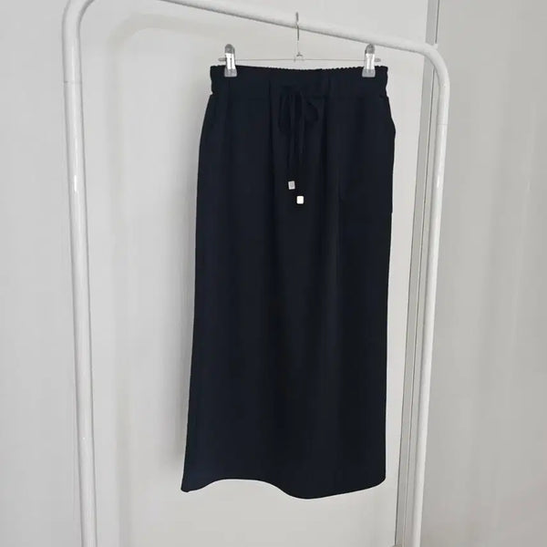 [BUNJANG] Black Banded Long Skirt / # 블랙 밴딩 롱스커트