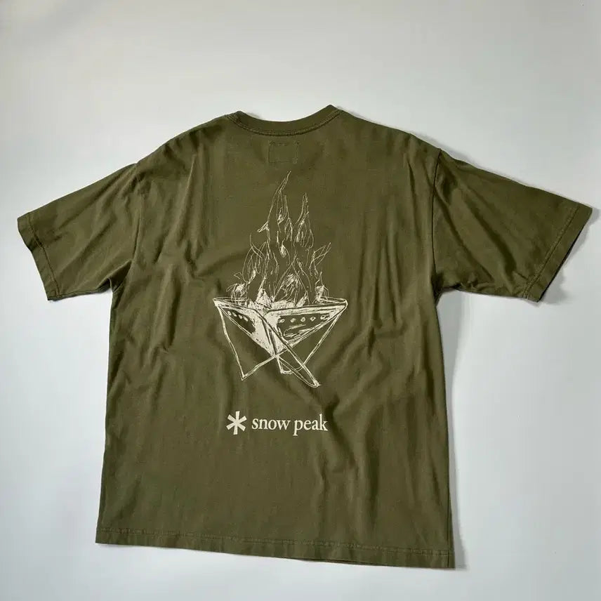 [BUNJANG] Snow Peak x Journal Standard Camp Fire T-Shirt / (M)스노우피크 X 저널스탠다드  티셔츠 camp fire t-shirt