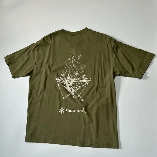 [BUNJANG] Snow Peak x Journal Standard Camp Fire T-Shirt / (M)스노우피크 X 저널스탠다드  티셔츠 camp fire t-shirt