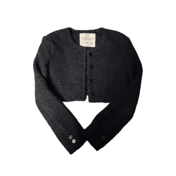 [BUNJANG] threetimes Boucle Crop Jacket / 쓰리타임즈 부클 크롭 자켓 threetimes 뽀글이 자켓