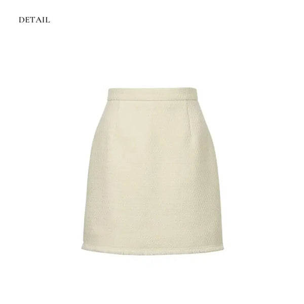 [BUNJANG] Bau Ivory Skirt Size 66(2) / bau 아이보리 스커트 66(2)사이즈