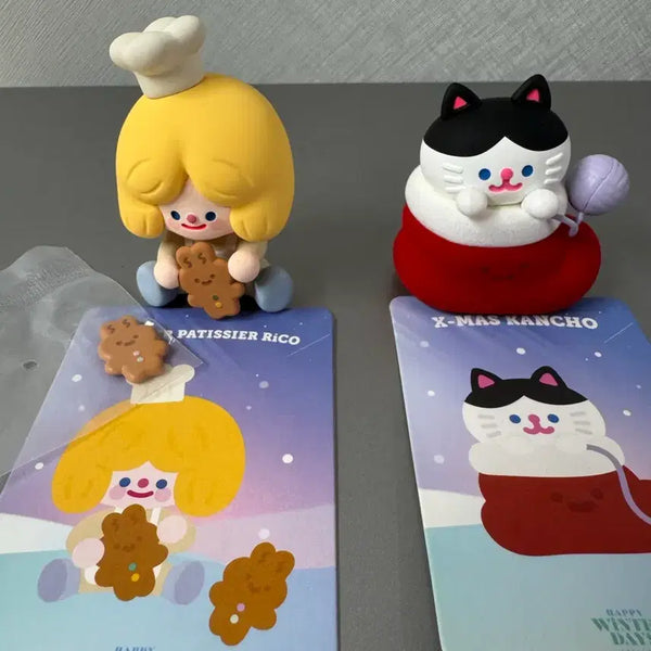 [BUNJANG] Ricoh Factory Happy Winter Days Pastry Chef Ricoh x-mas KANCHO Bundle Set Figure / 일괄)리코더팩토리 해피윈터데이즈 파티시에 리코 x-mas 칸초 피규어