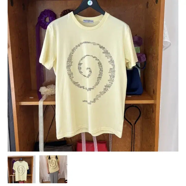 [BUNJANG] MERRMA Spiral Seoul Souvenir T-Shirt Yellow M / [MERRMA] SPIRAL SEOUL SOUVENIR T-SHIRT