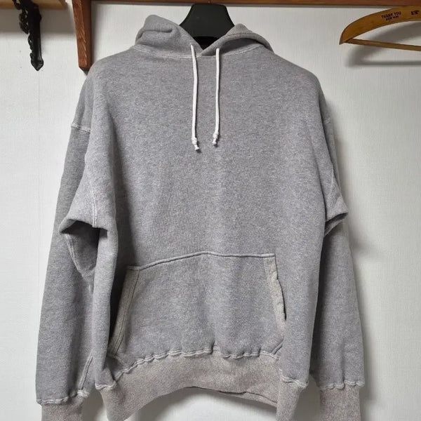 [BUNJANG] Warehouse Lot450 Header Grey Hoodie / 웨어하우스 Lot450 헤더 그레이 후드