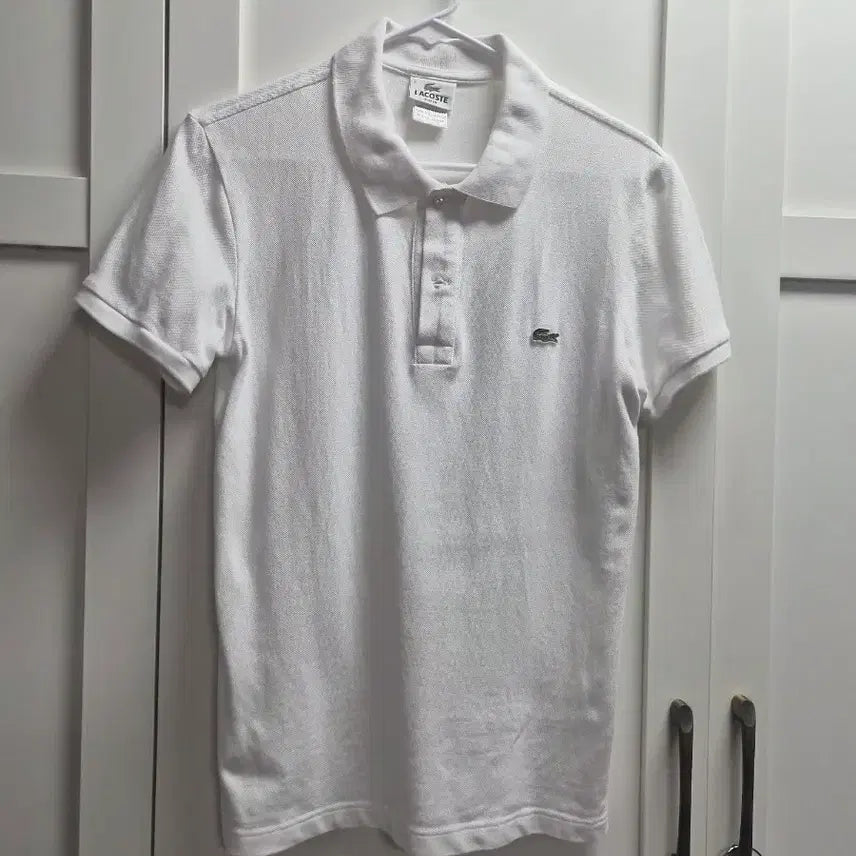 [BUNJANG] Lacoste Women's White Short-Sleeve T-Shirt / 라코스테 여성티셔츠