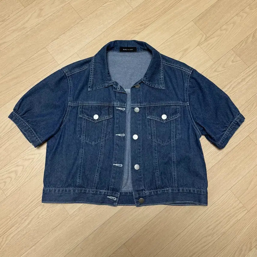 [BUNJANG] Brou Joudy Denim Short Sleeve Jacket / 부루앤쥬디 데님 반팔 자켓