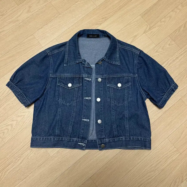 [BUNJANG] Brou Joudy Denim Short Sleeve Jacket / 부루앤쥬디 데님 반팔 자켓