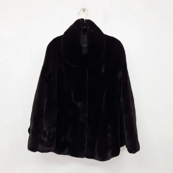 [BUNJANG] Jindo Diana Black Glamour Female Mink Coat 94 / 진도 다이아나 블랙 그라마 휘메일 밍크 코트 94